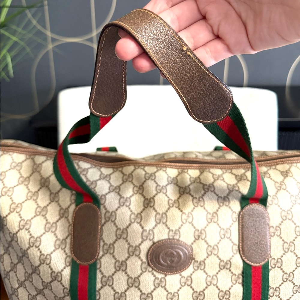 Authentic GUCCI travel bag/ XL tote brown monogram coated canvas - Picture 13 of 16